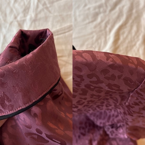 NWT BCBGMAXAZRIA Deco Rose Leopard Satin Top S - Picture 3 of 13